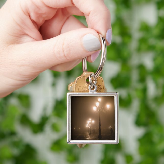 Foggy Piazza San Marco, Venice Key Ring (Hand)