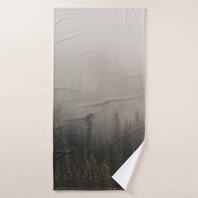 FOGGY PINE TREES BATH TOWEL (Bath Towel)