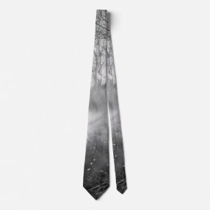 Foggy River Morning Sunrise Neck Tie