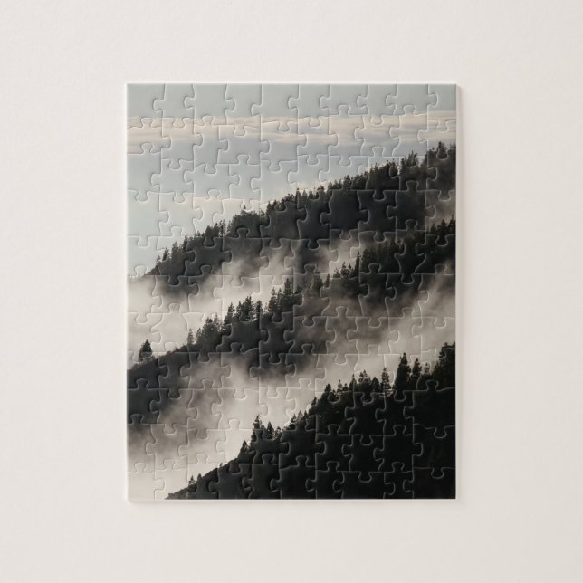 Foggy Rocky Mountains Colorado USA Adventure Jigsaw Puzzle (Vertical)