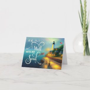 Foggy seaport It is well Card