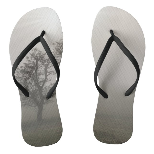 Foggy Starburst Tree Landscape Jandals (Footbed)