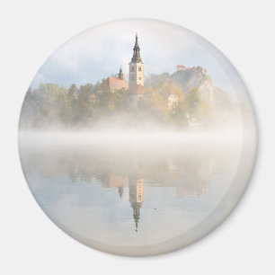 Foggy sunrise at Lake Bled Magnet