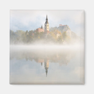Foggy sunrise at Lake Bled Magnet