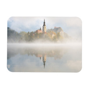 Foggy sunrise at Lake Bled Magnet