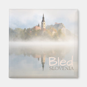 Foggy sunrise at Lake Bled Magnet