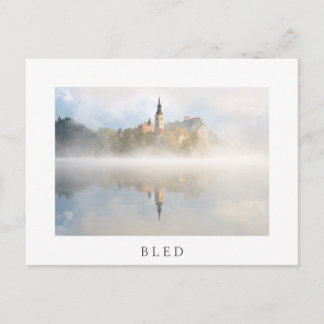 Foggy sunrise at Lake Bled Postcard