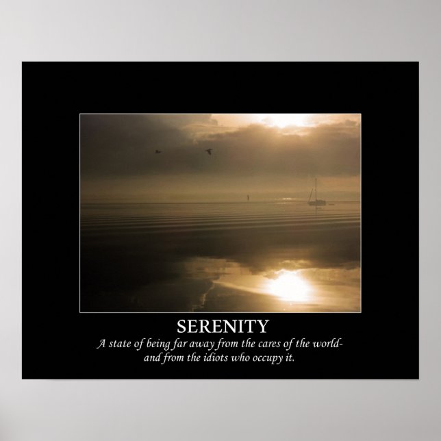 Foggy Sunrise Serenity De-motivating Poster (Front)