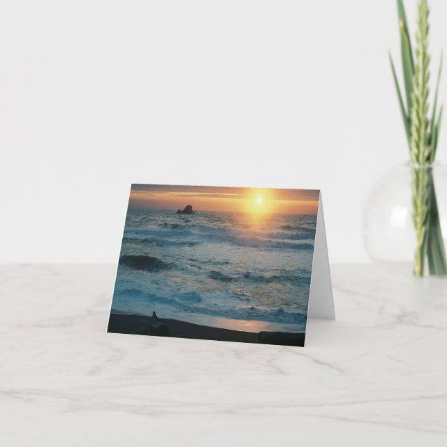 Foggy Sunset/Seascape...... Card (Front)