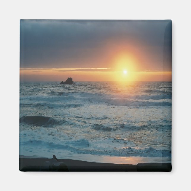 Foggy Sunset/Seascape....... Magnet (Front)