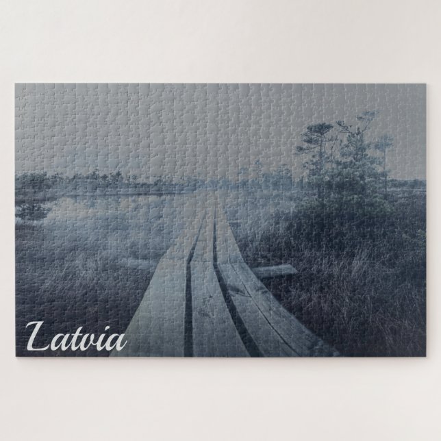 Foggy swamp landscape jigsaw puzzle (Horizontal)