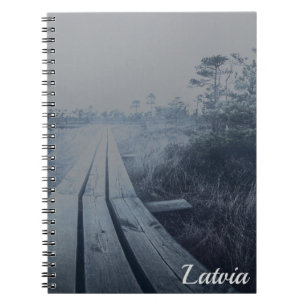 Foggy swamp landscape notebook