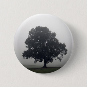 Foggy Tree 6 Cm Round Badge