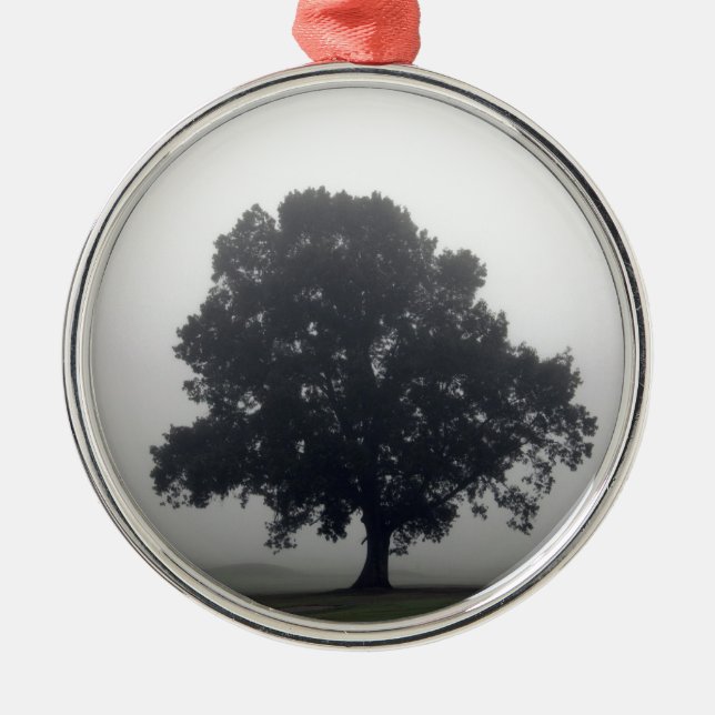 Foggy Tree Metal Tree Decoration (Front)