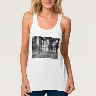 Foggy Trees At Table Rock Bible Verse Tank Top