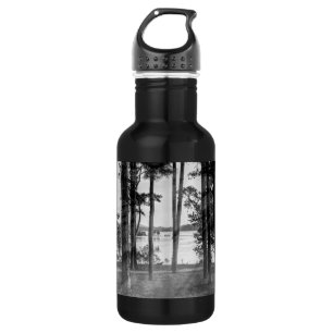 Foggy Trees At Table Rock Grayscale 532 Ml Water Bottle