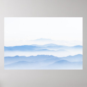 Foggy valley layers poster