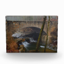 Foggy Waterfall Bridge