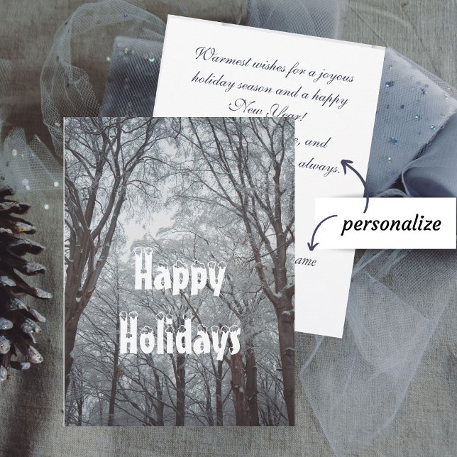 Foggy Winter Forest Holiday Card (Creator Uploaded)