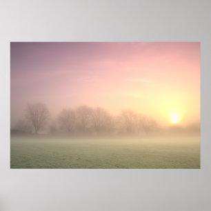 Foggy Winter Sunrise (6598) Poster