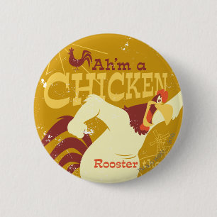 Foghorn Ah'm a chicken 6 Cm Round Badge