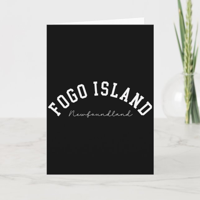 Fogo Island Newfoundland Canada College Text  Card (Front)