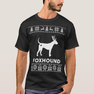 Fohound Dog Lover Christmas Reindeer Ugly Christma T-Shirt