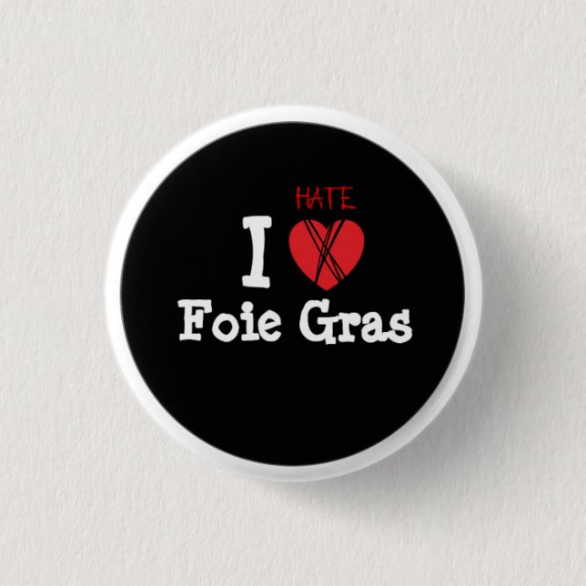Foie gras? NOT thank you! 3 Cm Round Badge (Front)