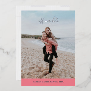 Foil All Our Love Valentine's Day Card - Pink