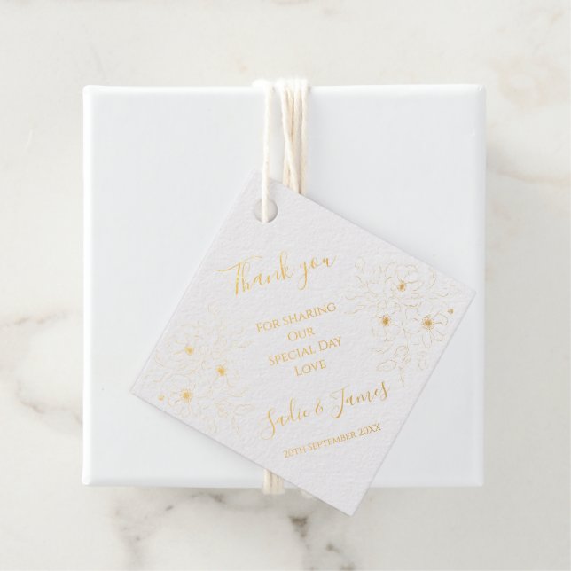 Foil Anemone Favor tag (With Box)