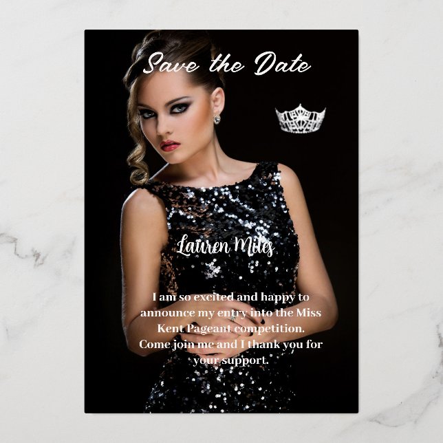 Foil Announcement Invitation (Front)