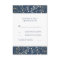 Foil Baby's Breath Navy Wedding RSVP Cards