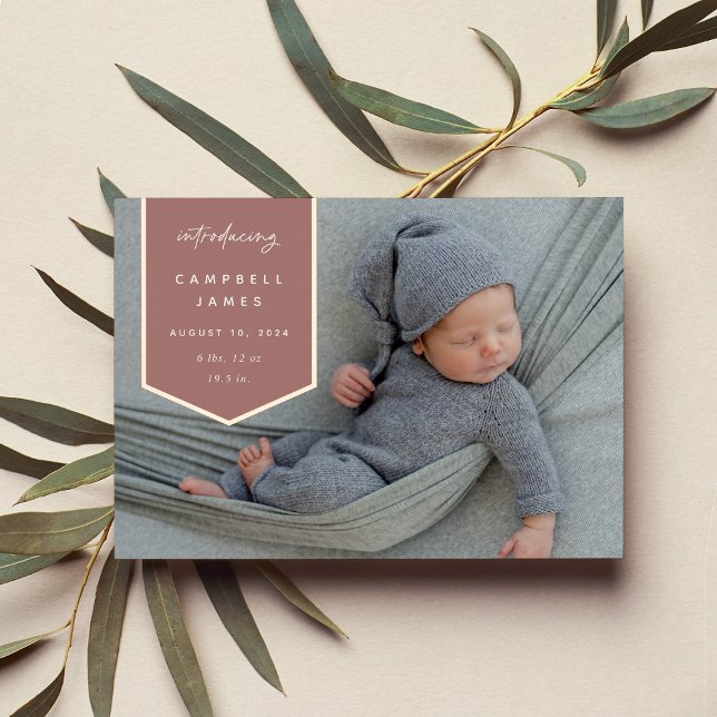 Foil Banner Overlay | Photo Birth Announcement (Creator Uploaded)