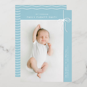 foil bow and lines cute portrait single photocard