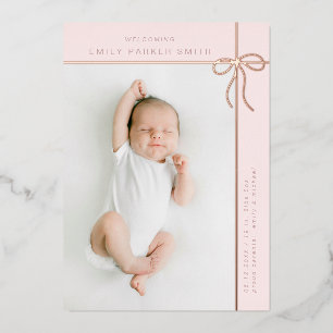foil bow and lines cute portrait single photocard