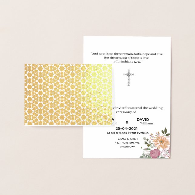 Foil Card / wedding invitation card (Display)