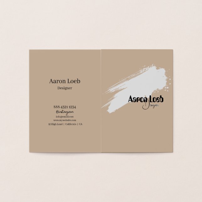 Foil Cards | Rustic Kraft with Elegant Design (Inside)