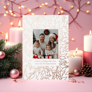 Foil Christmas Cards Templates 2 Photos Botanical