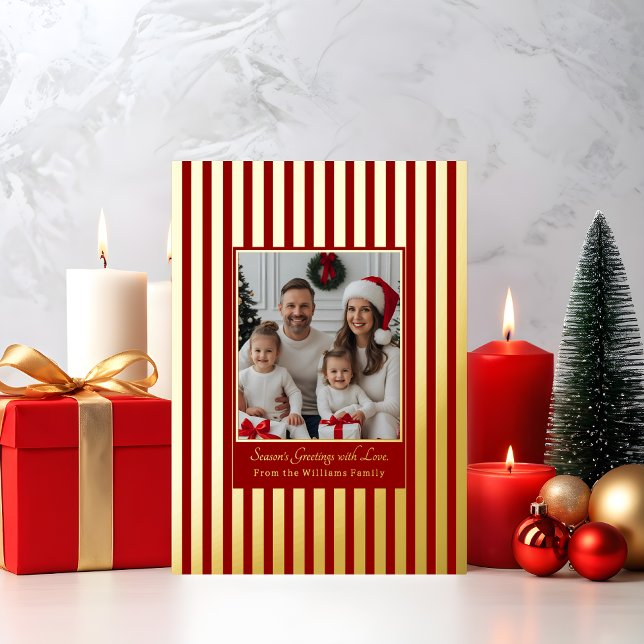 Foil Christmas Cards Templates Family 2 Photos  (Creator Uploaded)