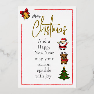 Foil Christmas Holiday Card