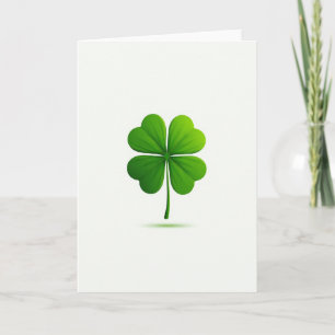 Foil Clover Good Luck Card