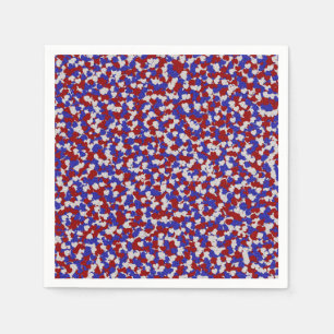 Foil Confetti Hearts, Patriotic-PAPER NAPKINS