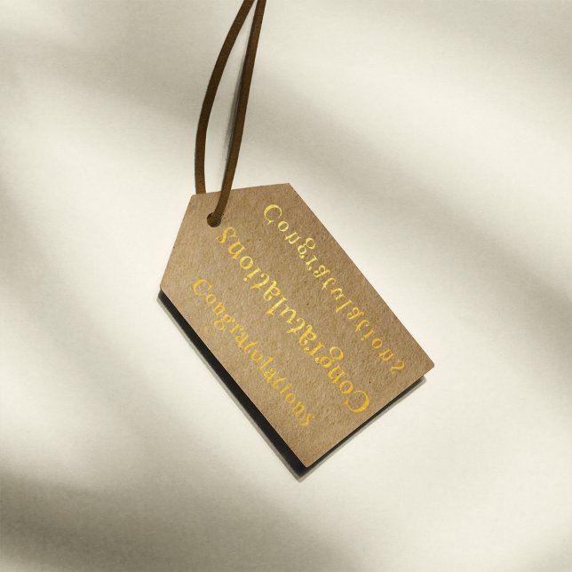Foil Congratulations Favour Tag (Foil Congratulations Favor Tag)