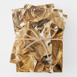 Foil Crinkle Pattern Wrapping Paper Sheet