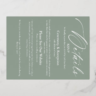 Foil Detail Card for Invitation Packs