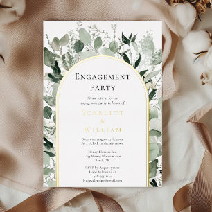 FOIL Eucalyptus Greenery Gold Engagement Party