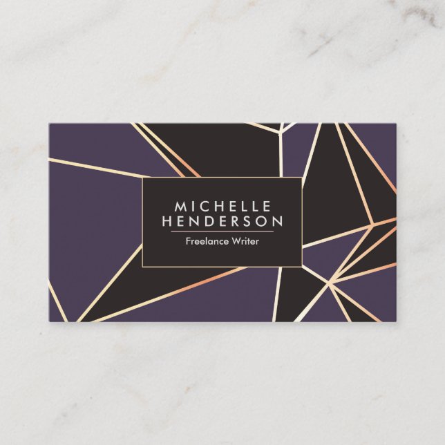 Foil Geometric Abstract Business Card (Front)