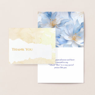Foil Gold or Silver Floral Greeting Card