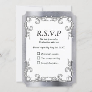 Foil-Gold-Silver-Brass RSVP card