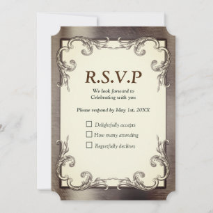 Foil-Gold-Silver-Brass RSVP card